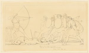 求婚者を殺すユリシーズ 作： John Flaxman