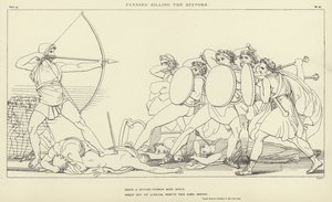 ユリシーズが求婚者を殺害 作： John Flaxman