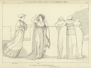 金星はヘレンをパリの商工会議所に招待することを偽装しました 作： John Flaxman