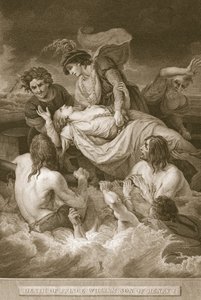ヘンリー1世の息子であるウィリアム王子の死。 1812年、ロンドン、R。ボウヤー 作： John Francis Rigaud