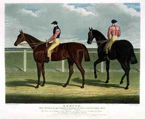 ドンカスターのセントレガーステークスを制した「ロートン」。 作： John Frederick Herring Snr