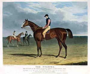 ドンカスターのセントレガーステークスを制した「The Colonel」。 作： John Frederick Herring Snr