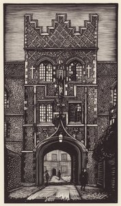 ケンブリッジジーザス（木版画） 作： ジョン・フレデリック・グリーンウッド