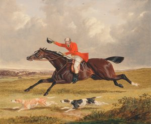 フォックスハンティング：猟犬を励ます 作： John Frederick Herring