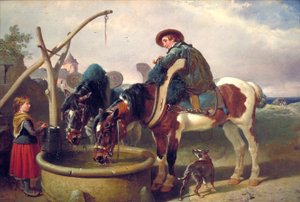 「井戸の馬」、1854-1857 作： John Frederick Herring I