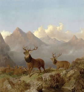 高原の風景の中のクワガタとヒントの詳細、1864年