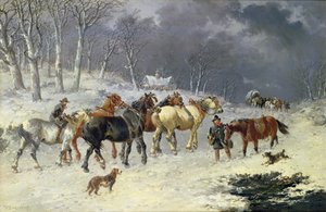 雪の中で馬 作： John Frederick Herring Junior