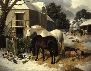 冬のファームヤード 作： John Frederick Herring Jnr