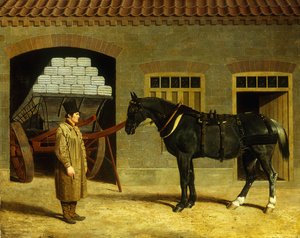 馬小屋と馬小屋の外の運転手、1827年