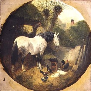 農場で手押し車から干し草を食べるカースホース 作： John Frederick Herring Senior