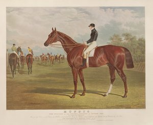 チャールズハント（1803-77）によって刻まれた、エプソムでのダービーステークスの勝者である &39;Mundig&39;（1835年）。 S. und J. Fuller、1835年（アクアチント）