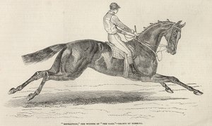 「The Illustrated London News」（1845年6月7日）の「The Oaks」を受賞した「Refraction」 作： John Frederick Herring Senior