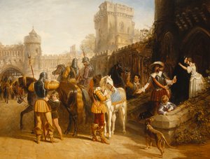 ダービー伯爵夫人のマーティンデール城からの出発、1842年 作： John Frederick Herring Senior