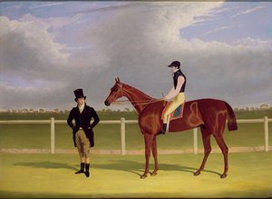 ビル・スコットとセントレガーを制したE・ペトル氏の「ロートン」。 作： John Frederick Herring Senior