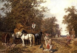 The Timber Waggon 作： John Frederick Herring Senior