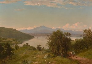 シャンプレーン湖西岸からのラクダのこぶ 1852年 油彩・カンヴァス