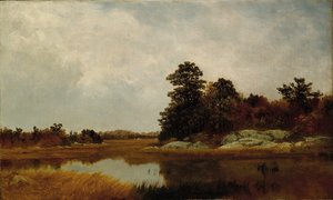 1872年の沼地の10月。 作： John Frederick Kensett