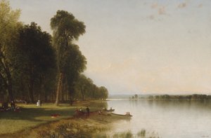 コーナス湖の夏の日、1870年。 作： John Frederick Kensett