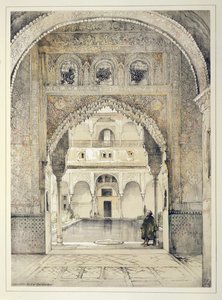ウィリアムゴーチ（fl.1825-54）、1835年に刻まれた「アルハンブラのスケッチと絵」からの大使館の扉