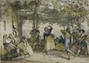 ボレロを踊るスペインの農民 作： John Frederick Lewis