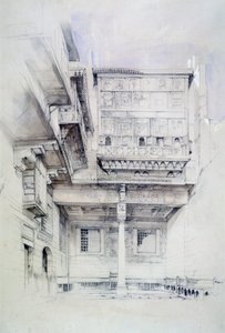 芸術家の家の裁判所、カイロ、エジプト、19世紀 作： John Frederick Lewis
