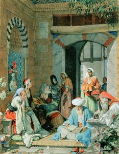 忠実な者の祈りは病人を治します 作： John Frederick Lewis