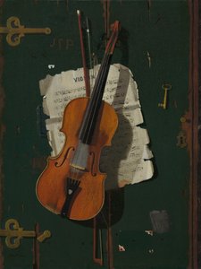 古いバイオリン、c。 1890年。 作： John Frederick Peto