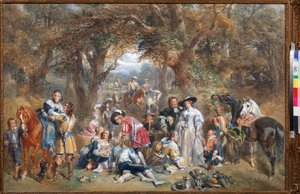 チャールズ2世の時代（1630-1685）のシャンパン祭り - ジョン・フレデリック・テイラー（1802-1889）著 作： John Frederick Tayler