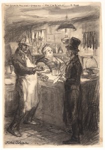 「この請求書は何ですか。私に見せてください」 作： John French Sloan