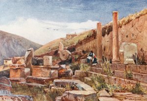 Delphi。アテネのポルティコ 作： John Fulleylove