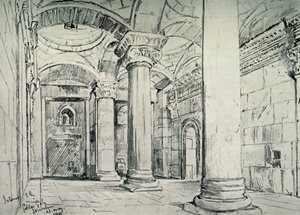 エルサレム-黄金または美しい門の内部、1902年。 作： John Fulleylove