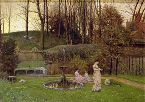 手紙を読む婦人 作： John Fulleylove