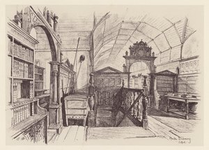 マートン図書館（リトグラフ） 作： John Fulleylove