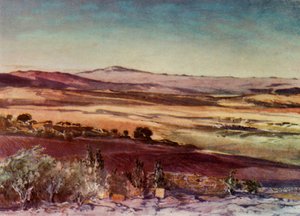 1902年、ターボルの斜面からヘルモン山。 作： John Fulleylove