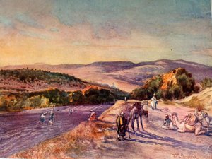 サマリアの古代都市、1902年のサイト。 作： John Fulleylove