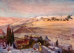 オリーブ山からの日の出、1902年。 作： John Fulleylove