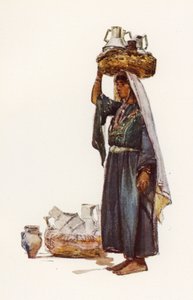 シリアの農民と牛乳容器 作： John Fulleylove