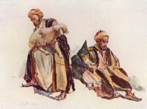 シリアの羊飼いと羊飼いの少年 作： John Fulleylove