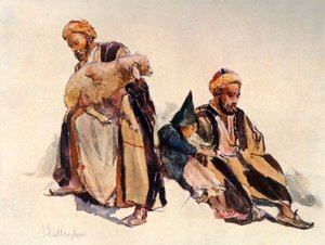 シリアの羊飼いと羊飼いの少年、1902年。 作： John Fulleylove