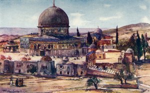 アントニアの塔の近くの兵舎からの岩のドーム、1902年。 作： John Fulleylove