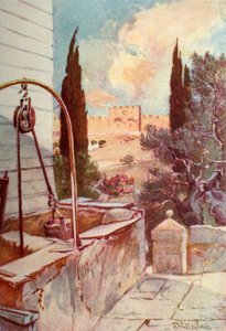 ゲッセマネの園からの黄金または美しい門、1902年。 作： John Fulleylove
