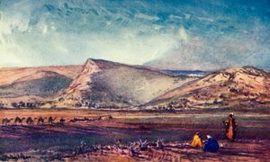 エスドラレオンの平原からの丘のラウンドナザレ、1902年。 作： John Fulleylove