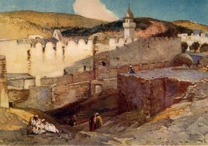 マクペラの洞窟の上のヘブロンのモスク、1902年。