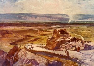 1902年、モアブの山に向かっているエリコの平原。