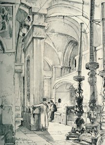 聖墳墓教会の前庭、1902年。 作： John Fulleylove