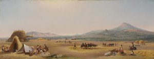 ローマのカンパーニャで収穫 作： John Gadsby Chapman