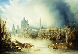 セントとロンドンの眺め、 作： John Gendall