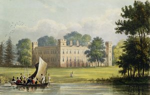 1823年に出版されたR.アッカーマン（1764-1834）の「芸術のリポジトリ」からのシオンハウス（カラー彫刻） 作： John Gendall
