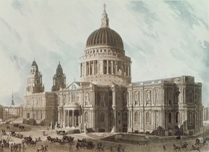 ダニエルハヴェル（1785-1826）によって刻まれたセントポール大聖堂の南東ビュー、パブ。 1818アッカーマンの芸術のリポジトリ 作： John Gendall