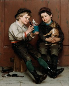 サプライズパーティー、1888 作： John George Brown